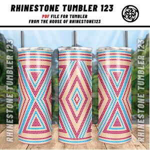 SS16 Rhinestone 20oz Skinny Tumbler Template Honeycomb Pattern pdf png File Digital Download
