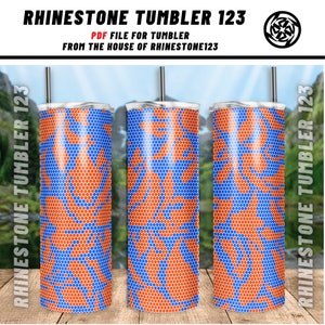 SS16 Rhinestone 20oz Skinny Tumbler Template Honeycomb Pattern pdf png File Digital Download