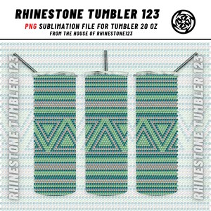 SS16 Rhinestone 20oz Skinny Tumbler Template Honeycomb Pattern pdf png File Digital Download
