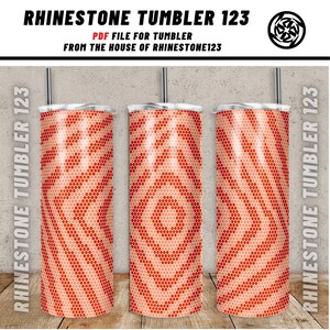 SS16 Rhinestone 20oz Skinny Tumbler Template Honeycomb Pattern pdf png File Digital Download