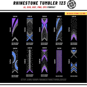 10 Cheer Bow Rhinestone Template with HTV, V tail, 3 inch rhinestone digital download for cricut, svg, eps, png, dxf, cdr, SS10 SET0905-5