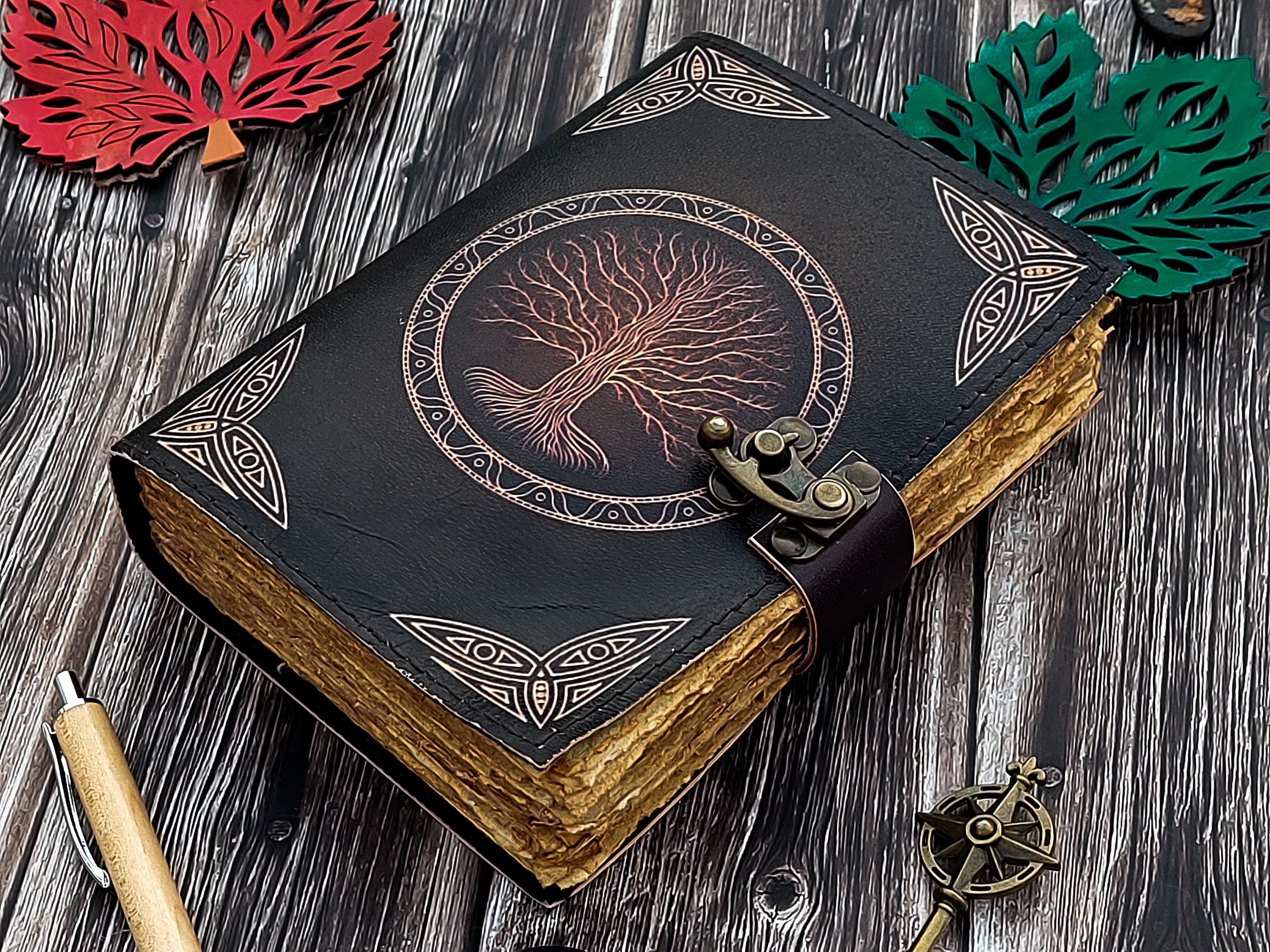 Leather Journal Tree of Life - Genuine Leather Notebooks for Women ...