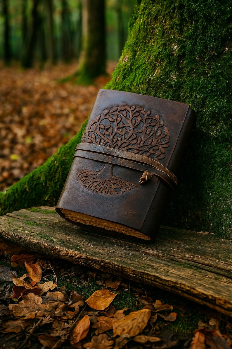Leather Journal Tree of Life Leather Notebooks for Men Women ...