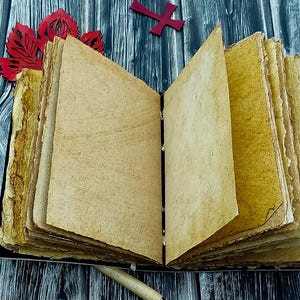Handmade Leather Journal With Deckle Edge Paper – Vintage Rustic ...