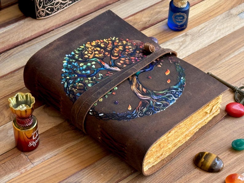 Leather Journal Tree of Life - Genuine Leather Notebooks for Women ...