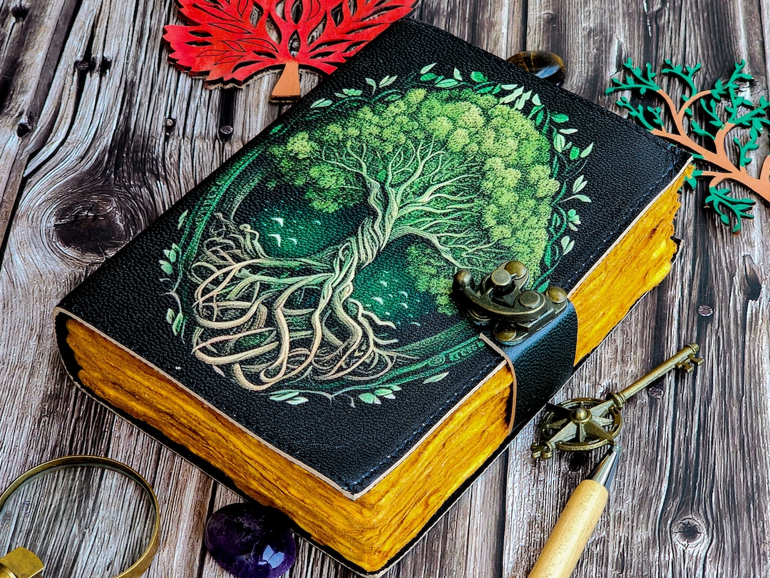 Leather Journal Tree of Life - Genuine Leather Notebooks for Women ...