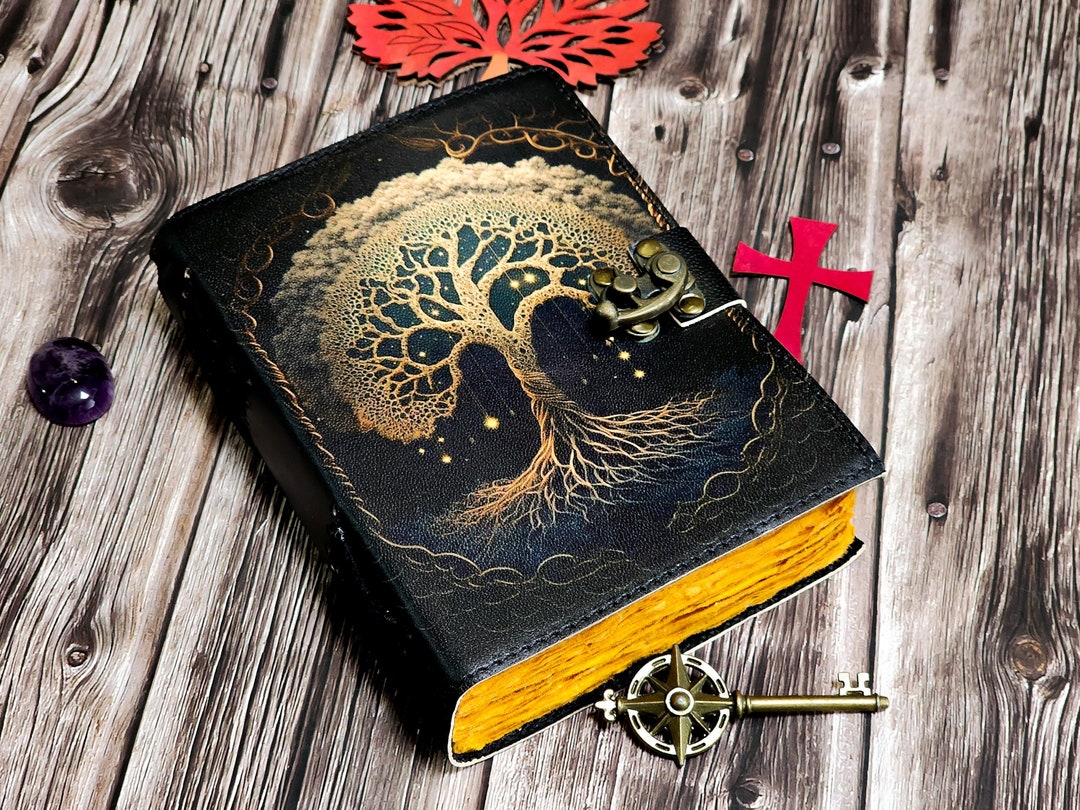 Tree of Life Leather Journal - Antique Handmade Deckle Edge Paper ...