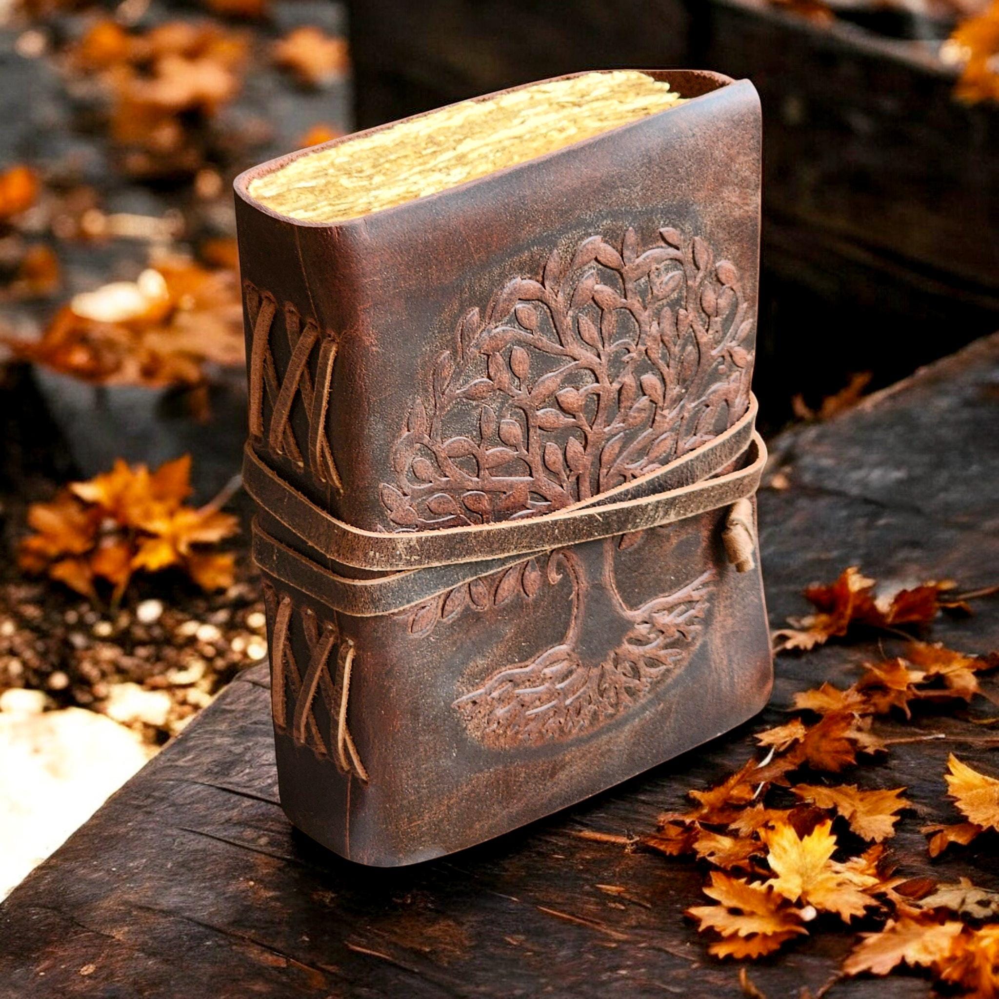 Leather Journal Tree of Life Leather Notebooks for Men Women ...