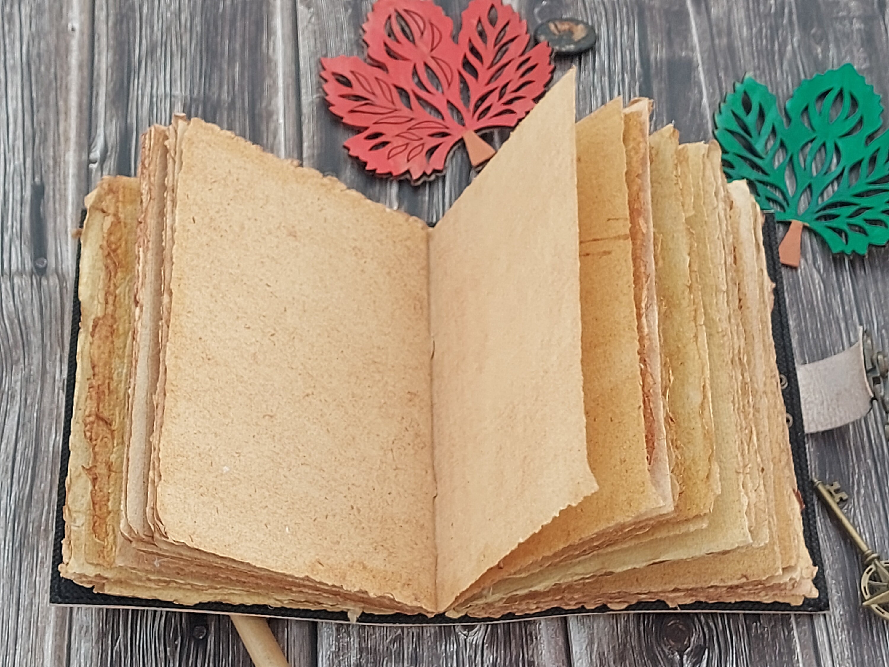 Sun Moon Leather Journal for Men Women 200 Pages of Antique Handmade ...
