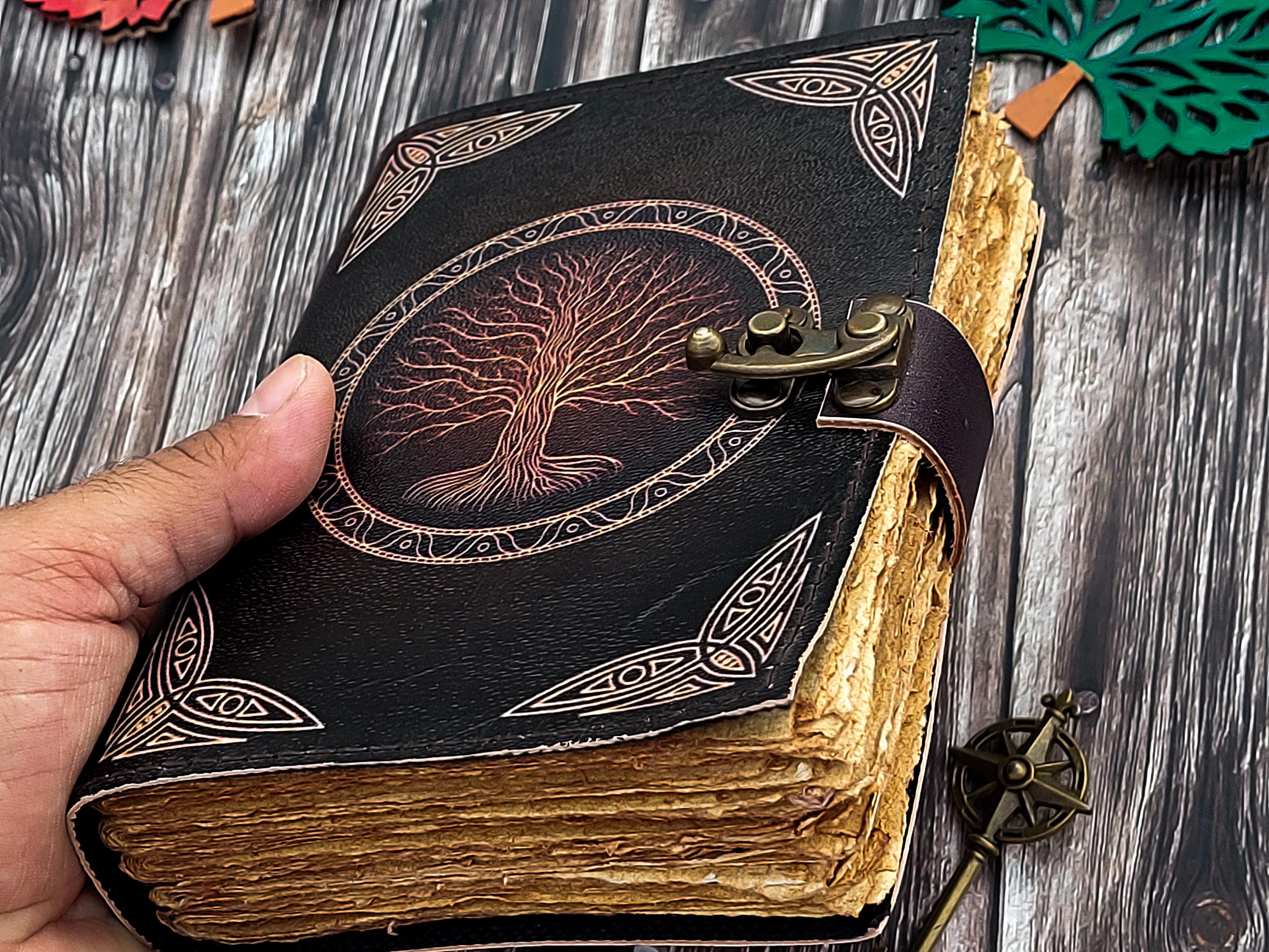 Leather Journal Tree of Life - Genuine Leather Notebooks for Women ...