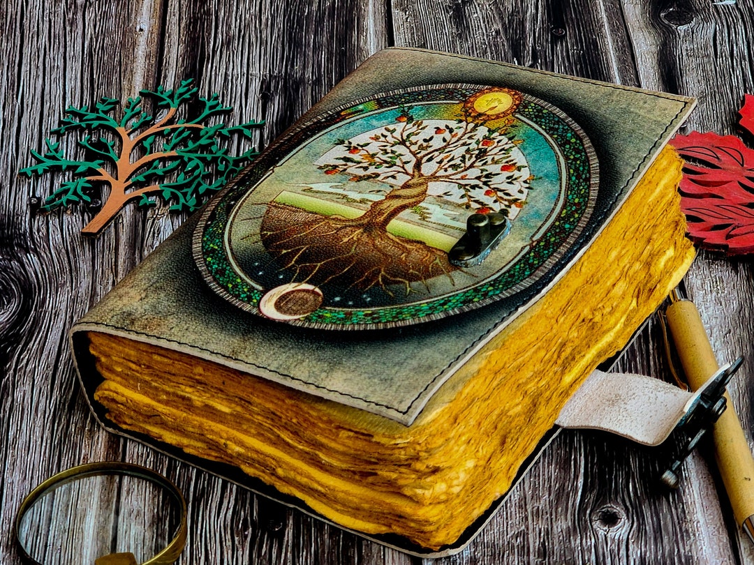 Leather Journal Tree of Life - Genuine Leather Notebooks for Women ...