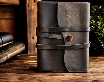 Leder Journal Echtleder Notebooks für Frauen - Schönes Journal Für Skizzenbuch Reisebuch Blank Zauberbuch 200 Seiten.