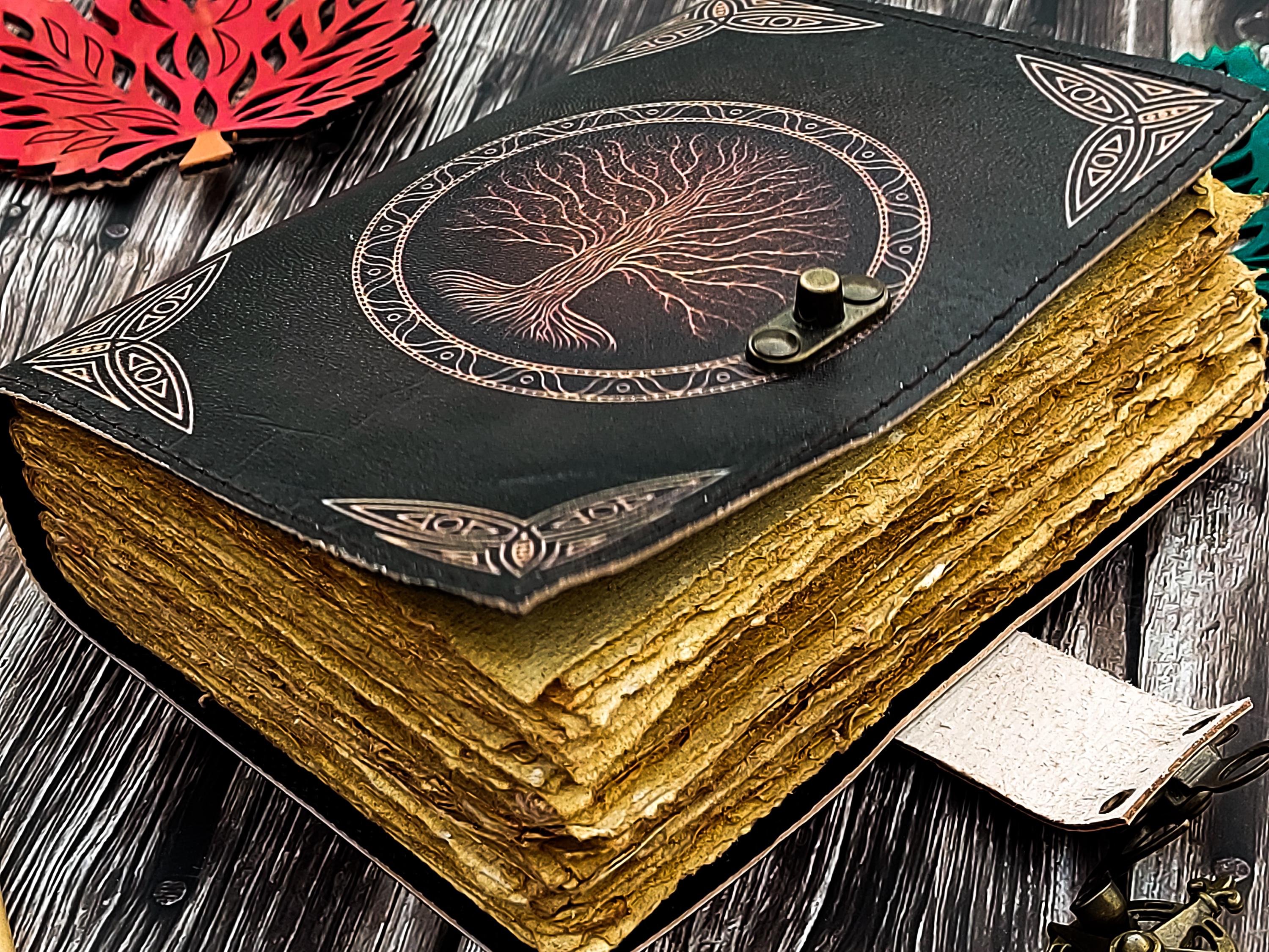 Leather Journal Tree of Life - Genuine Leather Notebooks for Women ...