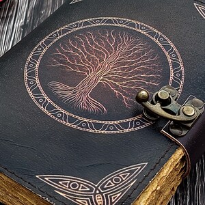 Leather Journal Tree of Life - Genuine Leather Notebooks for Women ...