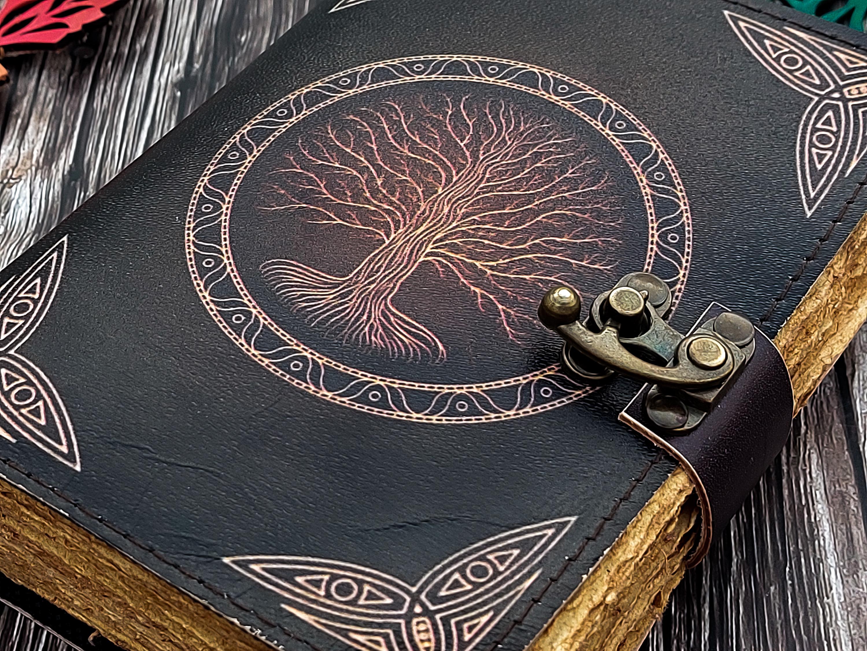 Leather Journal Tree of Life - Genuine Leather Notebooks for Women ...