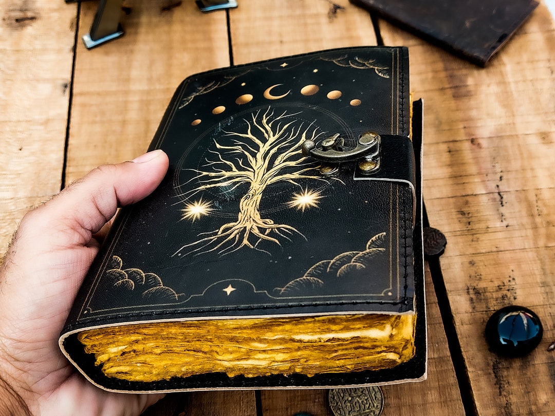 Leather Journal Tree of Life - Genuine Leather Notebooks for Women ...