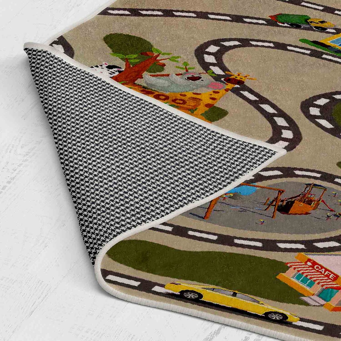 Washable playmat road rug. Road rug for kids. Car play rug. Etsy