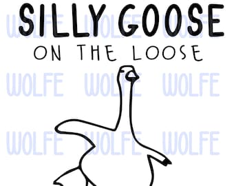 Silly Goose On The Loose: bundel met SVG-, PNG- en AI-bestanden