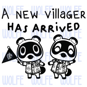 Animal Crossing babyaankondiging - SVG-, PNG- en AI-bestandsbundel