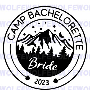 Camp Bachelorette 2023 y 2024 - Paquete de archivos 2SVG y 2PNG