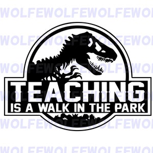 Lehre ist ein Spaziergang im (Jurassic) Park - SVG-, PNG- und AI-Dateien Bundle
