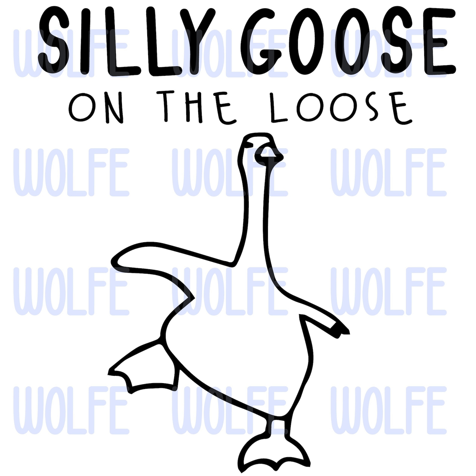 Silly Goose on the Loose SVG, PNG, & AI File Bundle Etsy