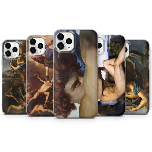 The Fallen Angel, Lucifer, The Archangel Michael Case Cover pour iPhone 13 7, 8, XS, XR, 11PRO & Samsung S7, S8, A6, HUAWEI P20 P30 S100