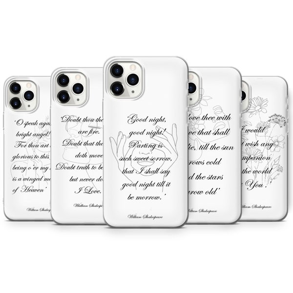 William Shakespeare Quotes Case Cover for iPhone 4 5 6 7 8 11 12 X/XS XR, Samsung A20 A40 A50 A70 A71 A80 A90 S20,  Huawei P20 P30 P40