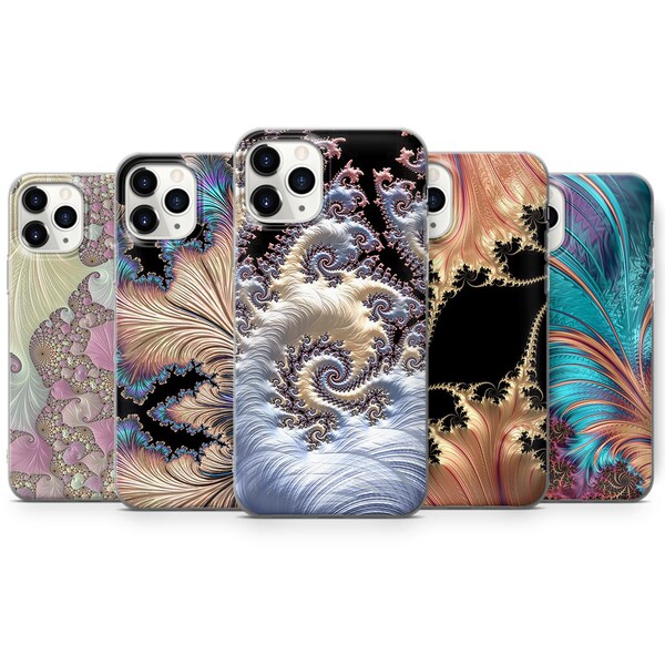 Fractal Design Ilusion Fantasy Art Work Belle coque fractale pour iPhone 7, 8, XS, XR, 11PRO & Samsung S7, S8, A6, HUAWEI P20 P30 S21