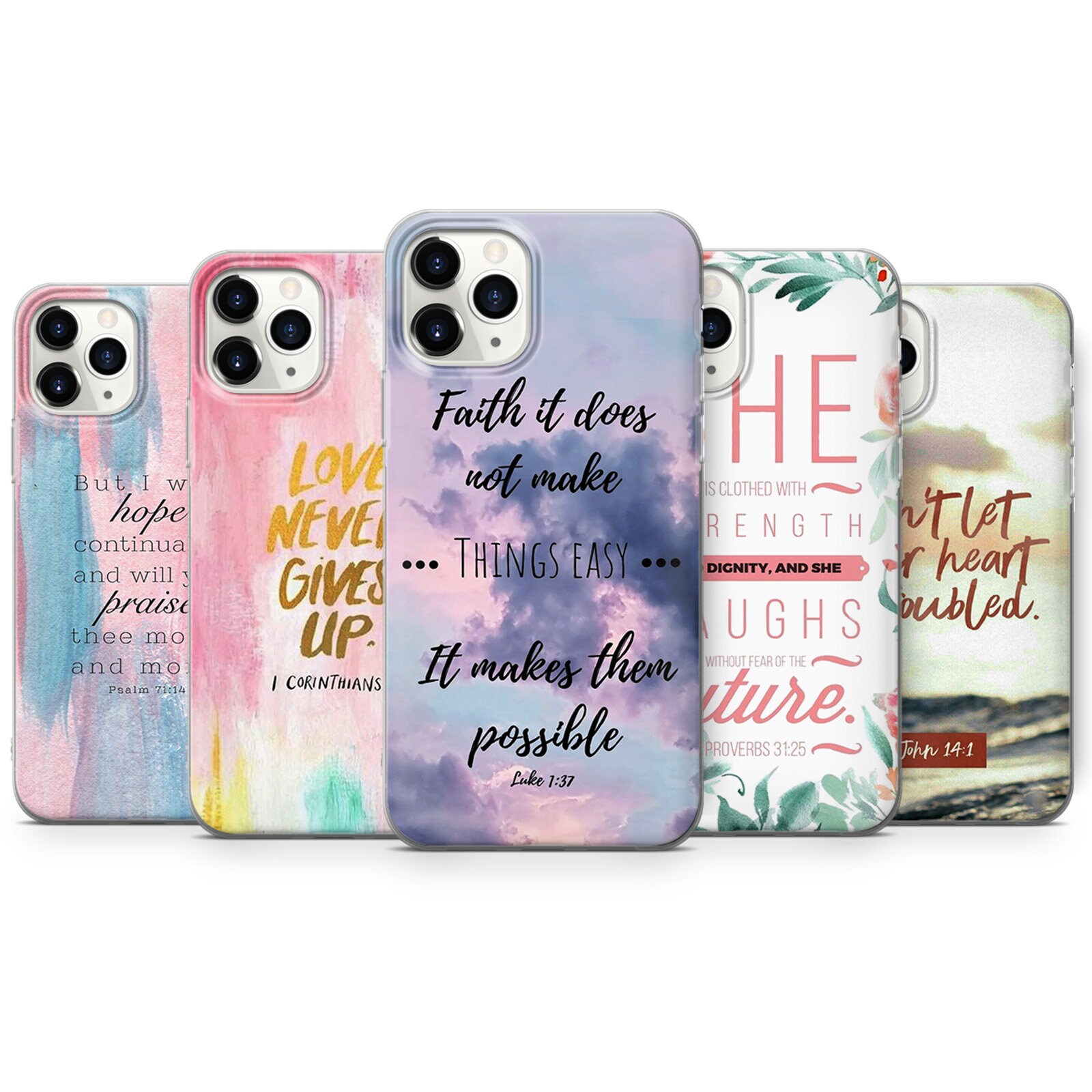 Christian Quotes Phone Case Cover for iPhone 4 5 6 7 8 11 12 X Etsy
