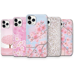 Sakura Cherry Bloom Flower Spring Cute Pink Sakura Tree  Case Cover for iPhone 7, 8, XS, XR, 11PRO & Samsung S7, S8, A6, HUAWEI P20 P30 S22