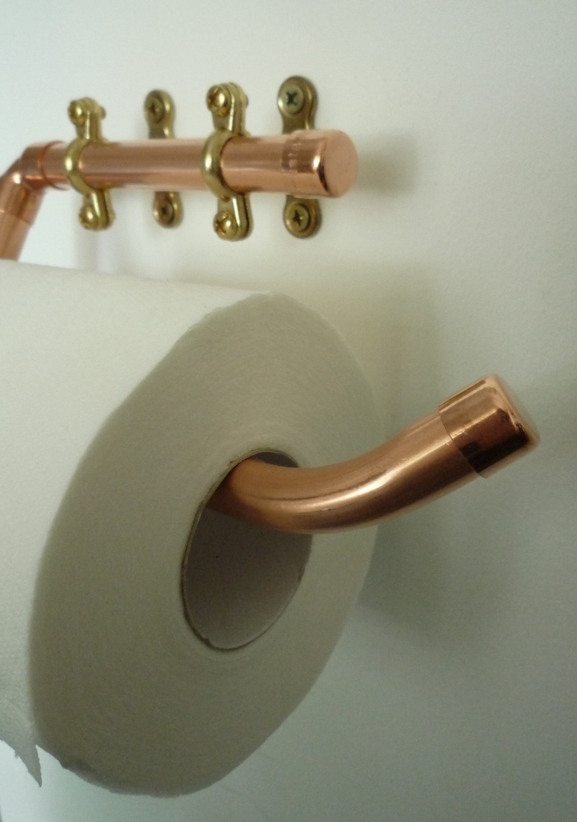 Handmade Copper Pipe Toilet Roll Holder Industrial/Modern Etsy