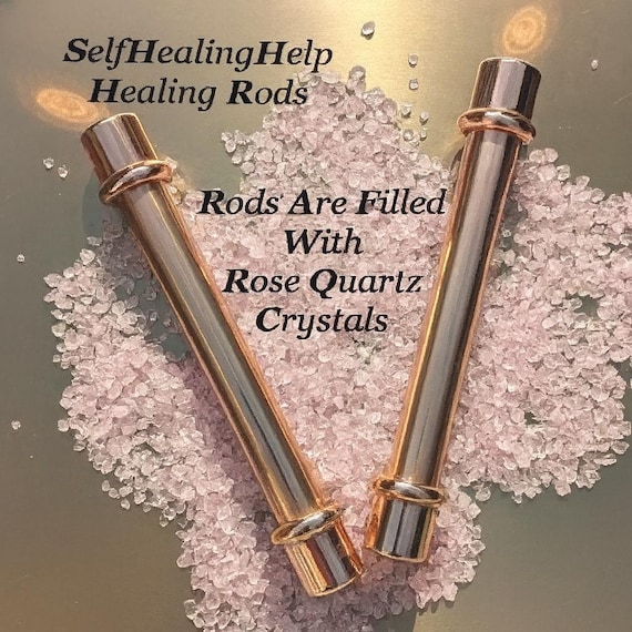Rose Quartz Crystal Healing Rods – Handmade for Healing, Aura Balancing, Reiki, Meditation, Stress