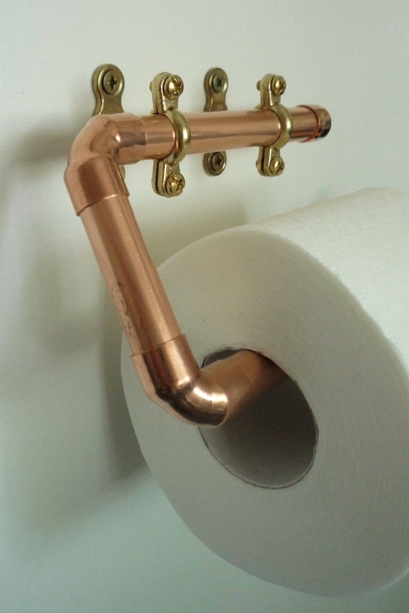 Handmade Copper Pipe Toilet Roll Holder Industrial/Modern Etsy