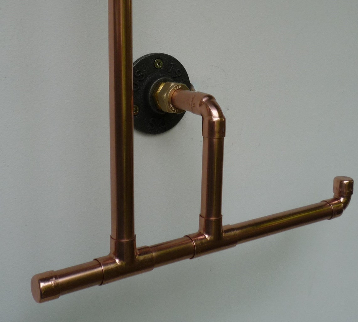 Handmade Combined Copper Toilet Roll and Storage Holder. Etsy