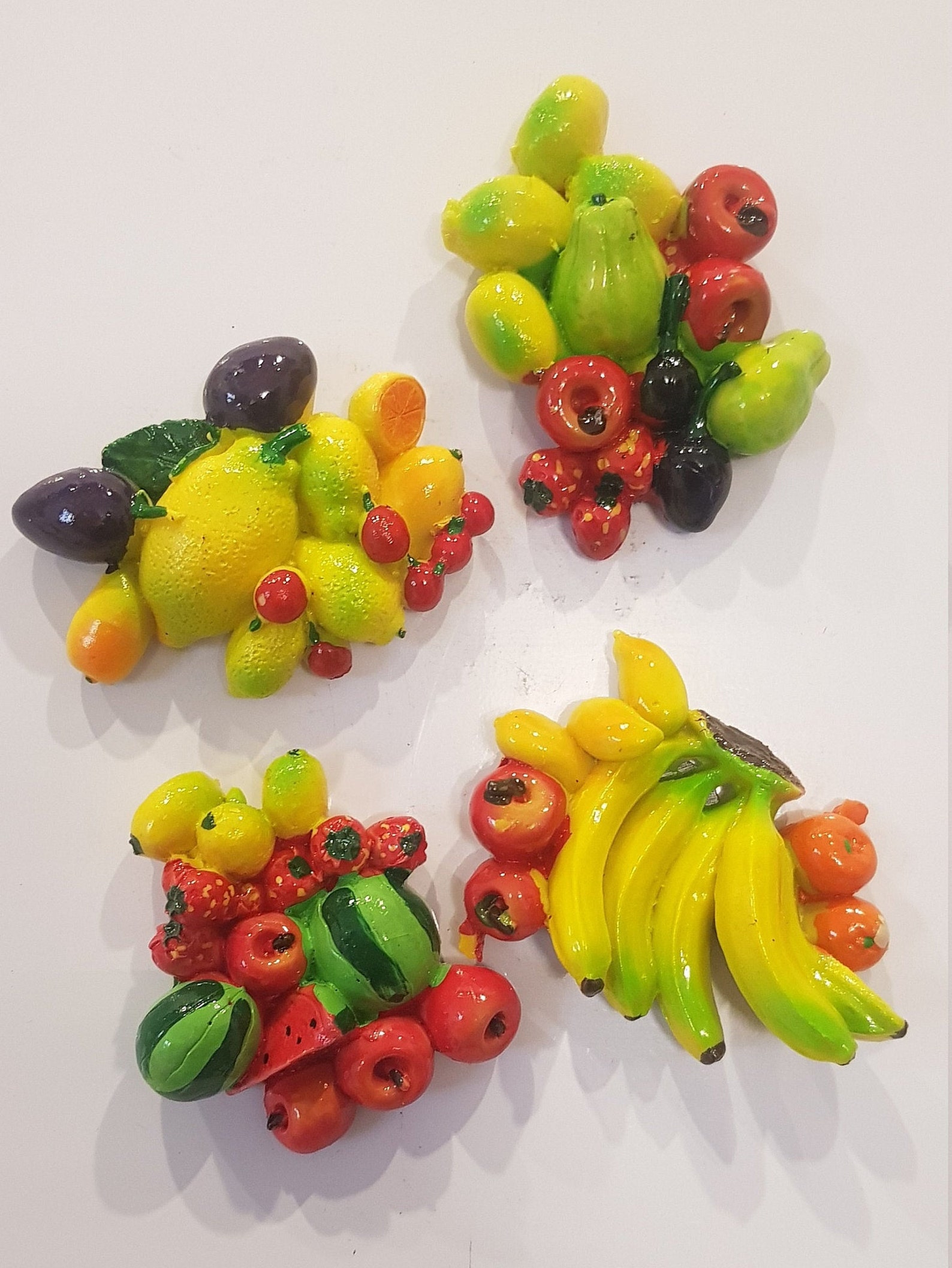 Set of 4 Assorted Fruits and Vegetables Fridge Etsy