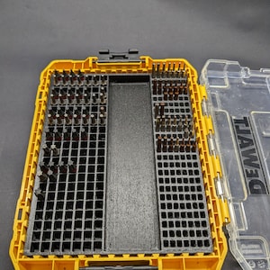 Standard (1/4 inch) and Precision (4mm) Bit Holder for Dewalt Medium Tough Case+