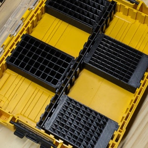 Improved Design: Pair of bit holders for the Dewalt Tough Case