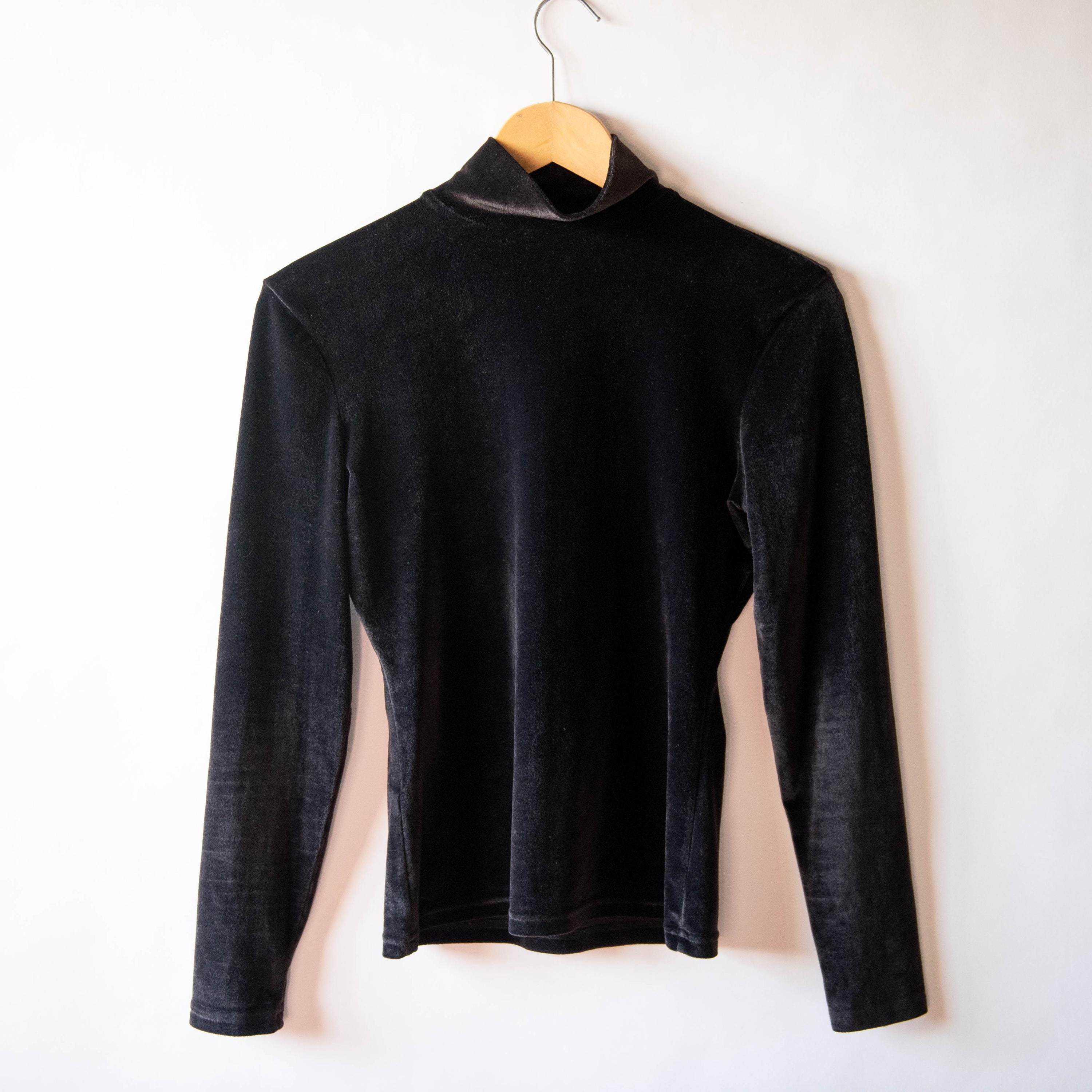 【NICK&NICOLE】VELVET MOCK NECK TOP ★送料無料★ Velvet Mock Neck Top - Etsy