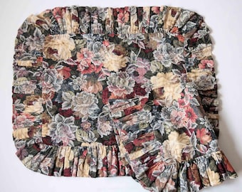 Set of 2  Standard/Queen Pillow Shams Cases Covers | Vintage Cottagecore Floral Ruffle
