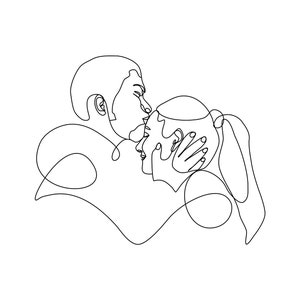 Custom line drawing, personalized drawing, custom couple gift, Line art, line drawing, Custom family portrait, Wedding return gift(digital)