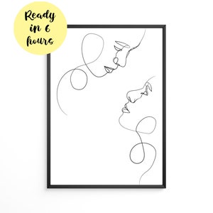 Custom Line Drawing, Personalized Drawing, Line Art, Line Drawing, Custom Family Portrait, Custom Wedding Gift, Custom Portrait (digital)