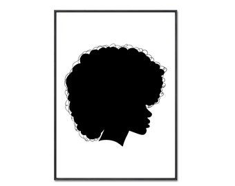 Custom Portrait Silhouette Personalized Family Portrait Printable Child Silhouette Portrait Profile Personalized Mother's Day Gift for Mom