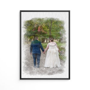 Picture to Painting, Watercolor Custom photo Gift, Personalized Art, Custom Watercolor Painting, Wedding gift, Anniversary gift (digital)