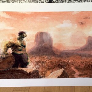 FINE ART « The Hulk » limited edition Giclée Print. illustration painting. 3 sizes available.