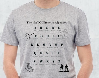 NATO Phonetic Alphabet T-Shirt: Military Gift Tee - Comfort Colors