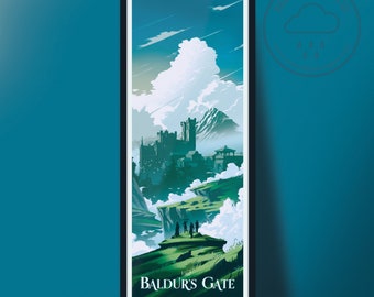 Baldur's Gate Travel Poster - Vintage Travel Poster Art - Baldur's Gate Poster Print