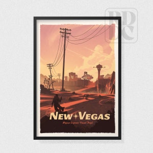 New Vegas Kunstdruck, Fallout Poster - Videospiel Poster, Videospiel Kunst, Prints, Gamer Dekoration, Videospiel Geschenk, UK / Weltweit
