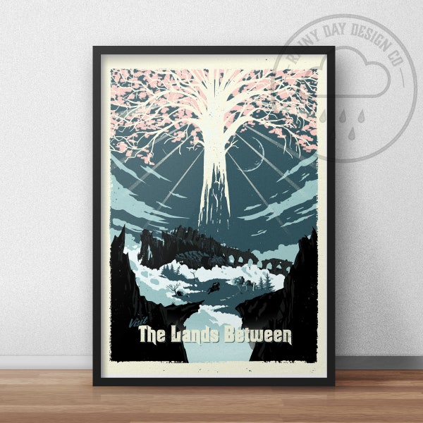 Elden Ring Retro Reise Poster - Vintage Reise Poster Kunst - Elden Ring Poster Print - Souls Poster