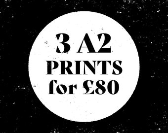 POSTER BUNDLE - 3 A2 Prints Bundle - Wall Art Print Set - Set of 3 Posters